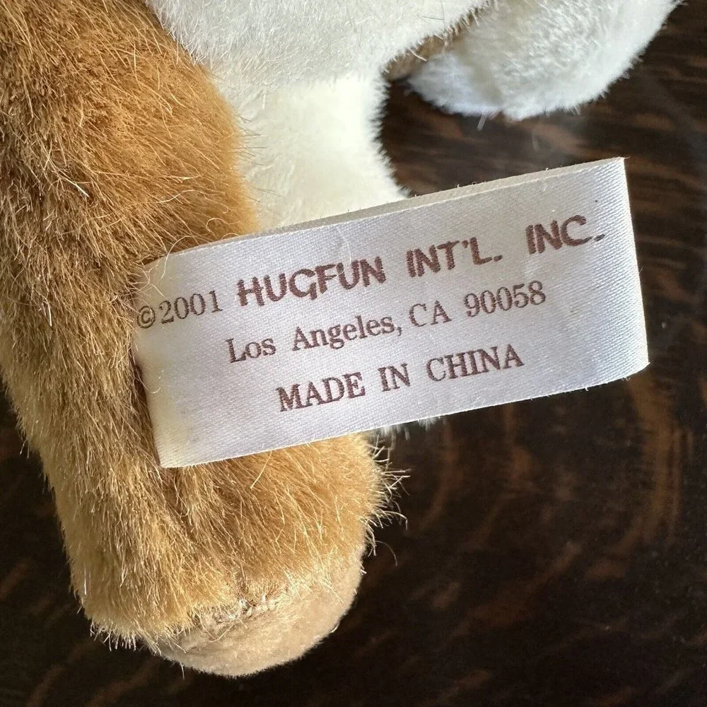 Hugfun Cow Plush Brown White Articuled Limbs Stuffed Animal Size 9